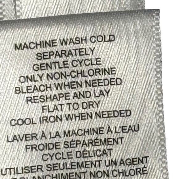 Marla Wynne Collection Navy Lace Sheer Sleeves Belted Button Up Top Blouse sz S - Picture 14 of 16